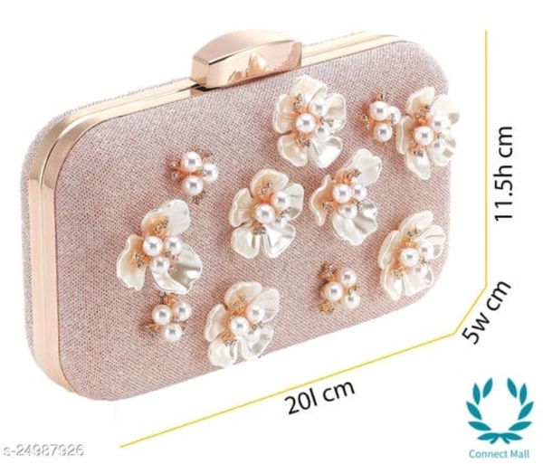 Women's Glitter Floral Clutch